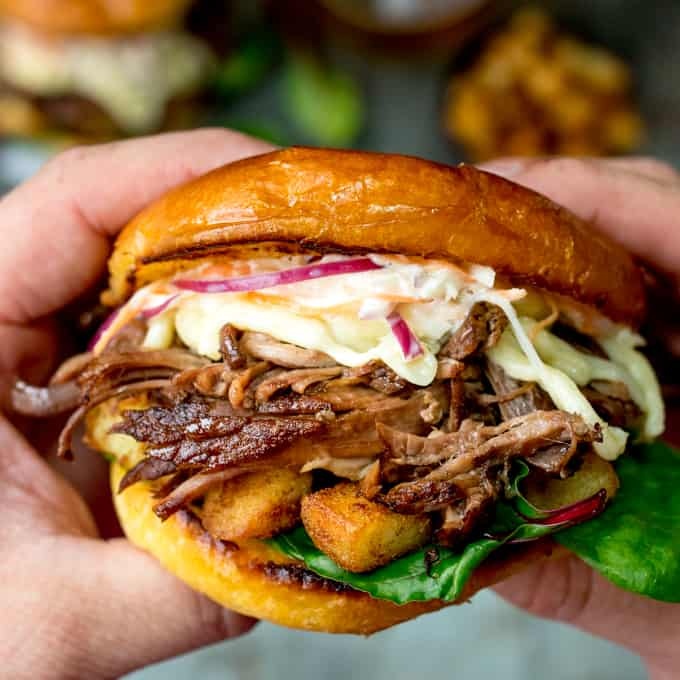 Beef-brisket-sandwich-with-garlic-saute-potatoes-gruyere-and-homemade-coleslaw-recipe-square-FS